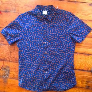 Paul Smith Slim Fit Short Sleeve Flower Print